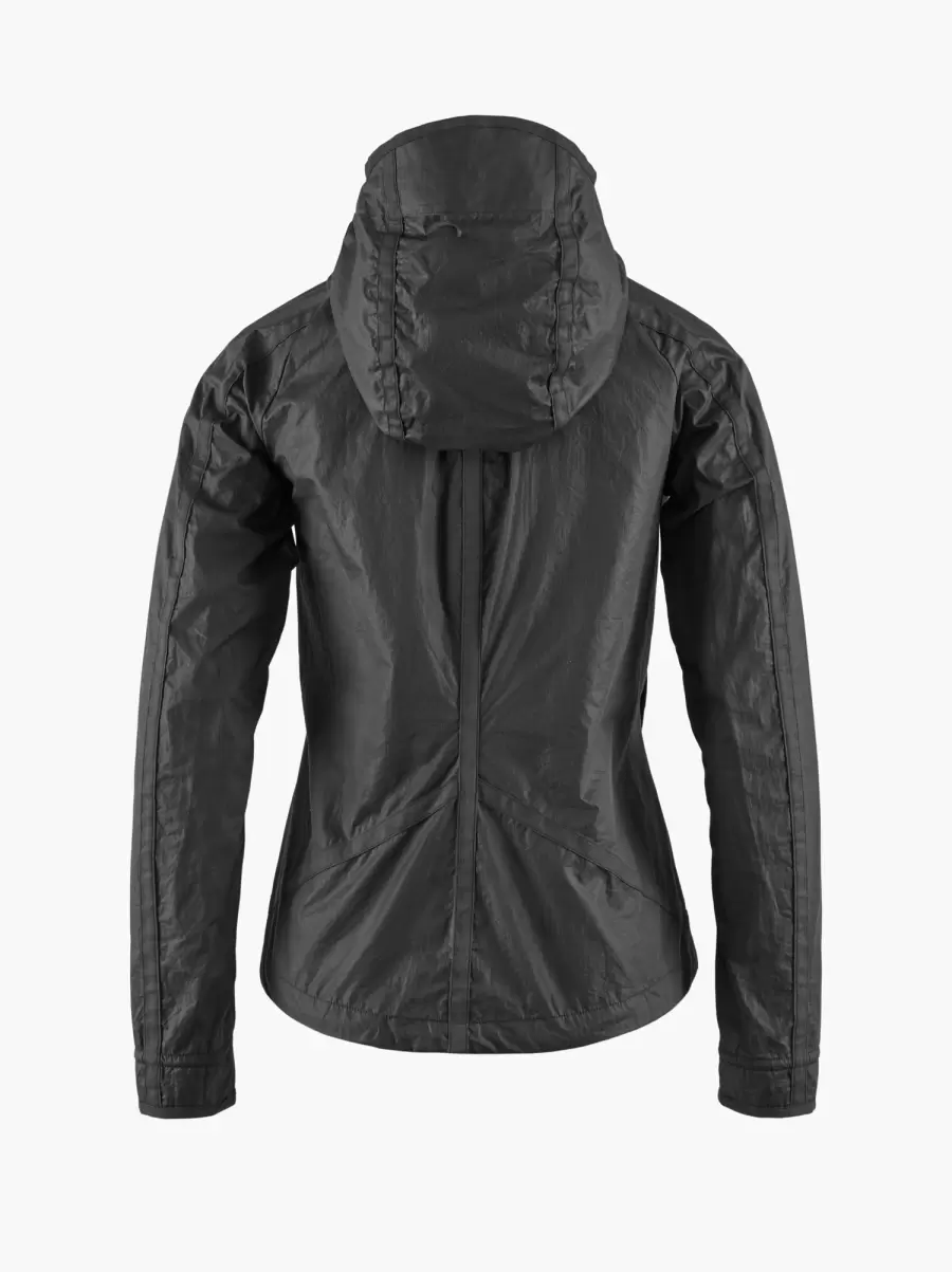 Vindbestandige Jakker Dame Raven Black Klättermusen Ansur  Women's Hooded Katla Cotton® Jacket Butikk - 1