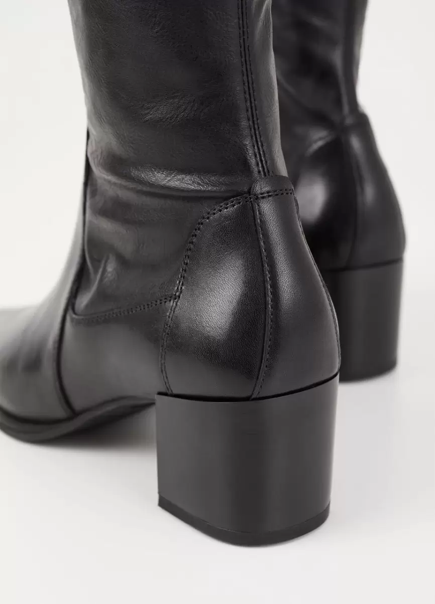 Giselle Boots Boots & Støvletter Svart Skinn/Kammet Skinn Dame Vagabond - 3