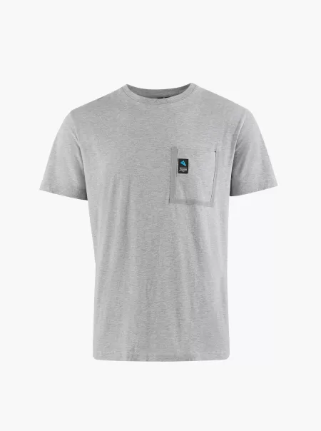 Skjorter & T-Skjorter Runa Pocket Men’s Short Sleeve Tee Herre Grey Melange Anbefale Klättermusen