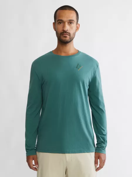 Service Herre Runa Endeavour Men's Long Sleeve Tee Skjorter & T-Skjorter Frost Green Klättermusen