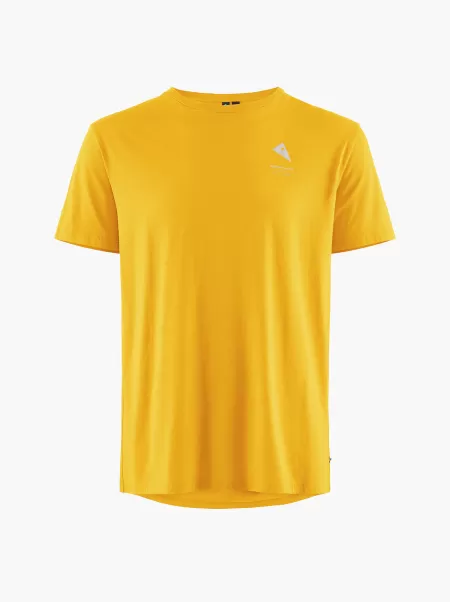 Design Herre Pure Yellow Skjorter & T-Skjorter Runa Maker Men’s Short Sleeve Tee Klättermusen