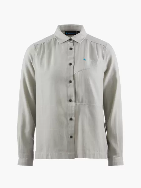 Smoke Grey-Clay Anbefalte Produkter Helheim Women's Long Sleeve Shirt Fleece Og Gensere Dame Klättermusen