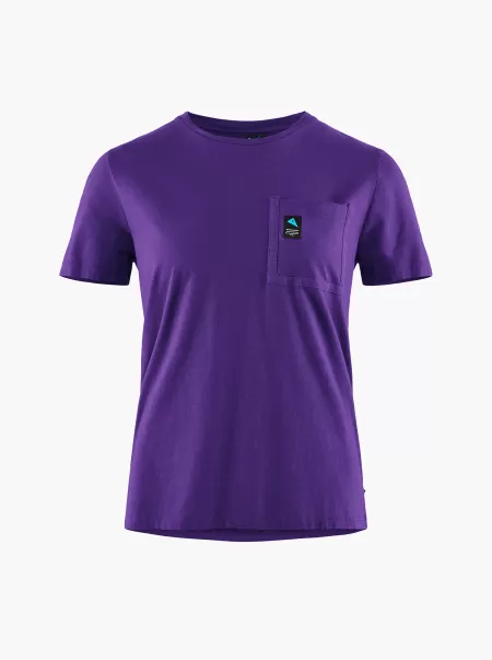 Runa Pocket Women’s Short Sleeve Tee Teknologisk Avansert Dame Klättermusen Purple Skjorter & T-Skjorter