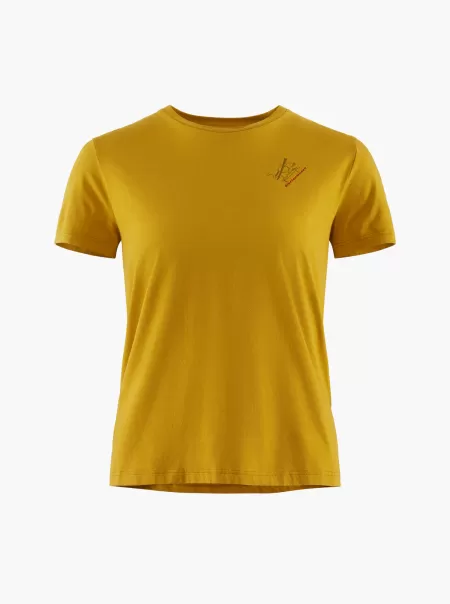 Gold Runa Endeavour Women's Short Sleeve Tee Dame Skjorter & T-Skjorter Klättermusen Emballasje