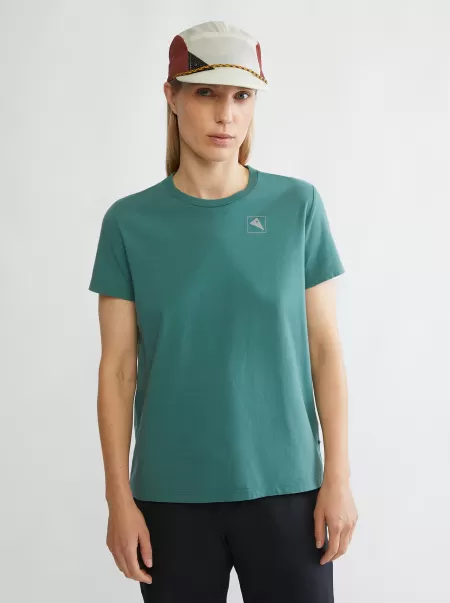 Frost Green Kampanje Dame Runa Elements Women's Organic Cotton Short Sleeve Tee Klättermusen Skjorter & T-Skjorter