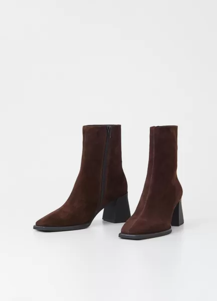 Hedda Boots Vagabond Boots & Støvletter Dame Mørkebrun Semsket Skinn