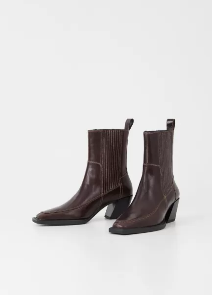 Alina Boots Boots & Støvletter Vagabond Mørkebrun Skinn Dame