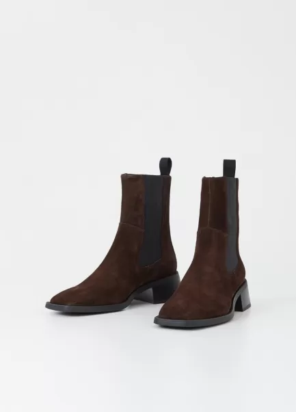 Dame Boots & Støvletter Mørkebrun Semsket Skinn Blanca Boots Vagabond