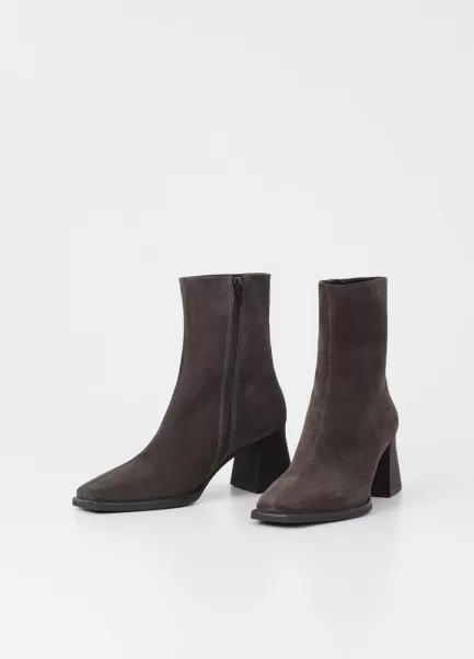 Boots & Støvletter Mørkegrå Semsket Skinn Hedda Boots Vagabond Dame